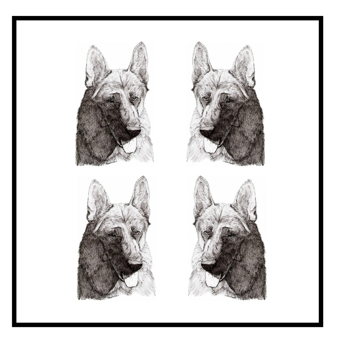 German Shepherd Greeting Card Choice of 6 Designs BIRTHDAY, THINKING OF YOU, BLANK