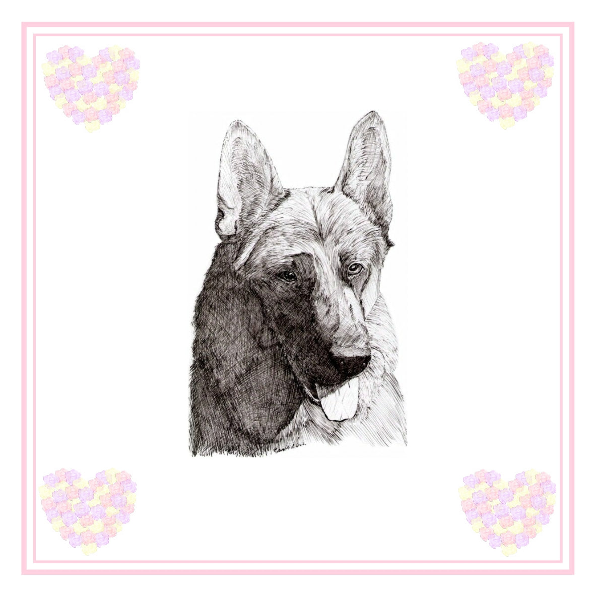 German Shepherd Greeting Card Choice of 6 Designs BIRTHDAY, THINKING OF YOU, BLANK