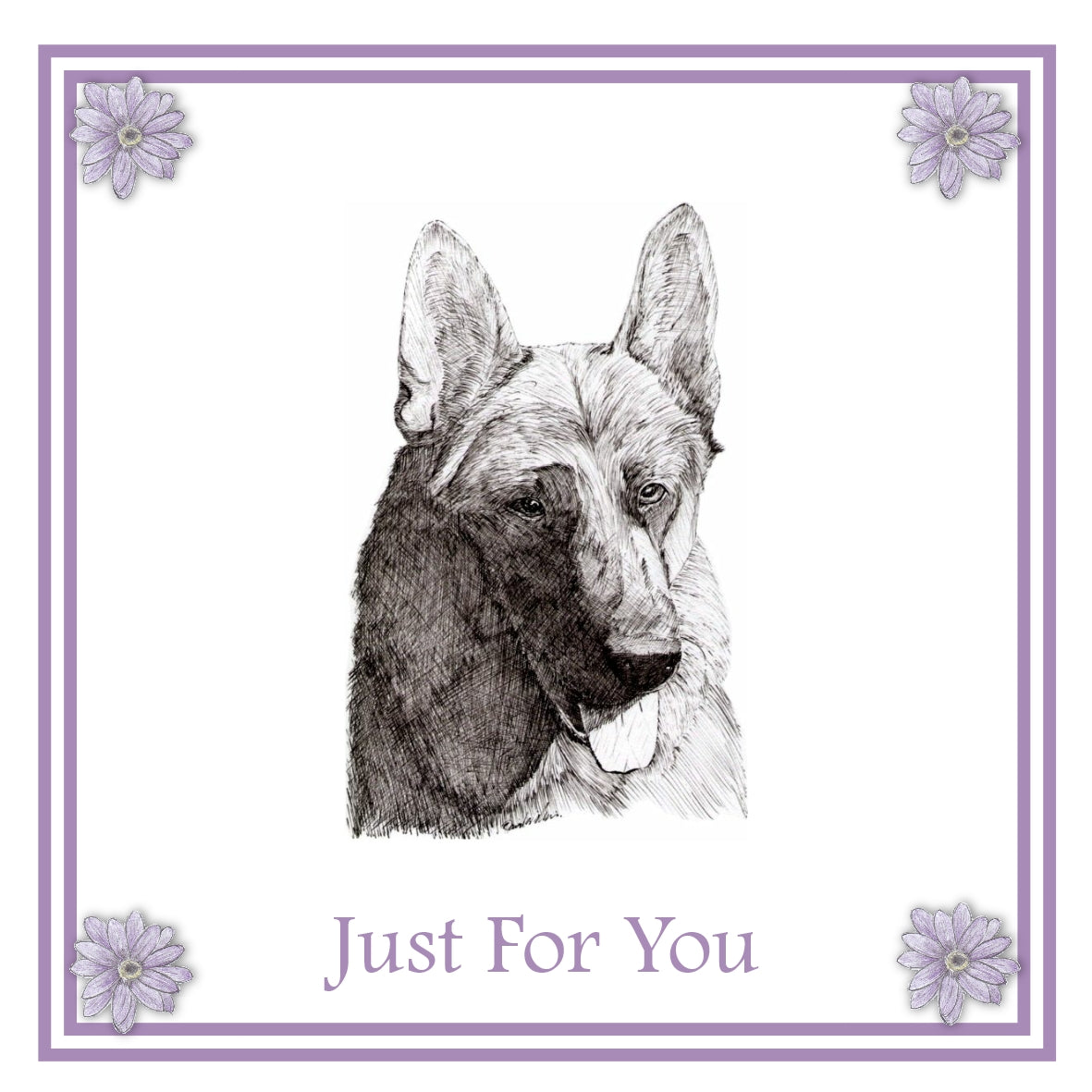 German Shepherd Greeting Card Choice of 6 Designs BIRTHDAY, THINKING OF YOU, BLANK