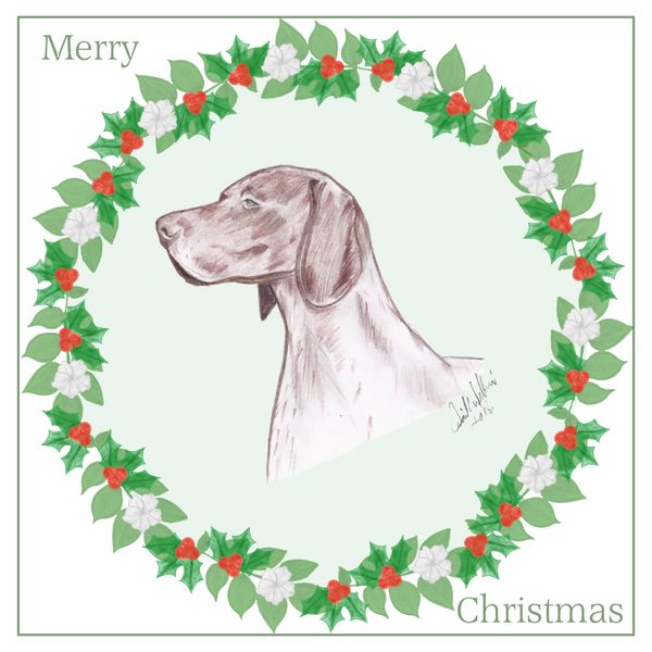 German S/H Pointer Christmas Card Choice of 3 Card Designs Single or Multi Pack