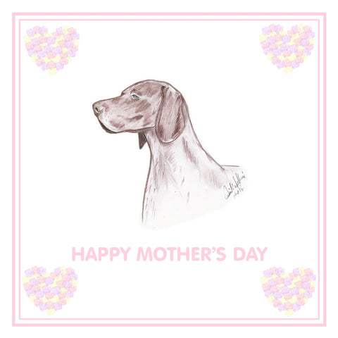 German S/H Pointer Mother's Day Card PERSONALISATION AVAILABLE