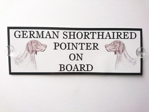 German Shorthaired Ponter On Board Car Sign