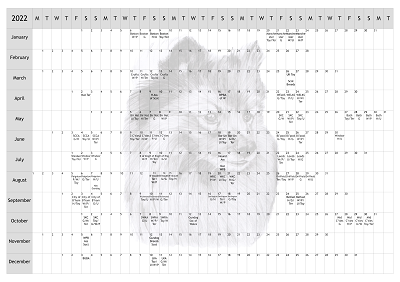 German Spitz Dog Show 2022 Year Planner A4