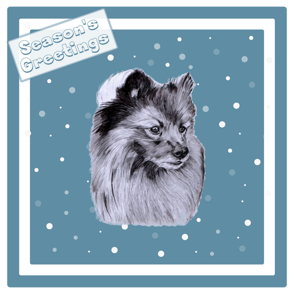 German Spitz Christmas Card Choice of 3 Card Designs Single or Multi Pack