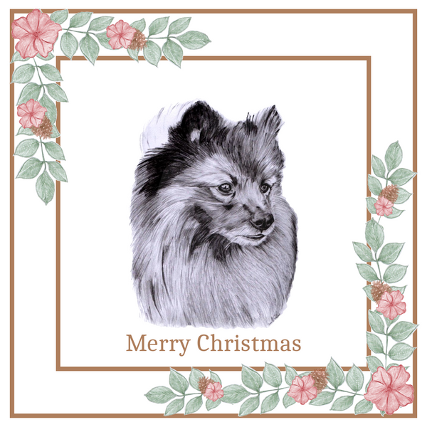 German Spitz Christmas Card Choice of 3 Card Designs Single or Multi Pack