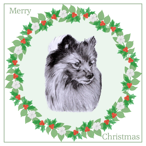 German Spitz Christmas Card Choice of 3 Card Designs Single or Multi Pack