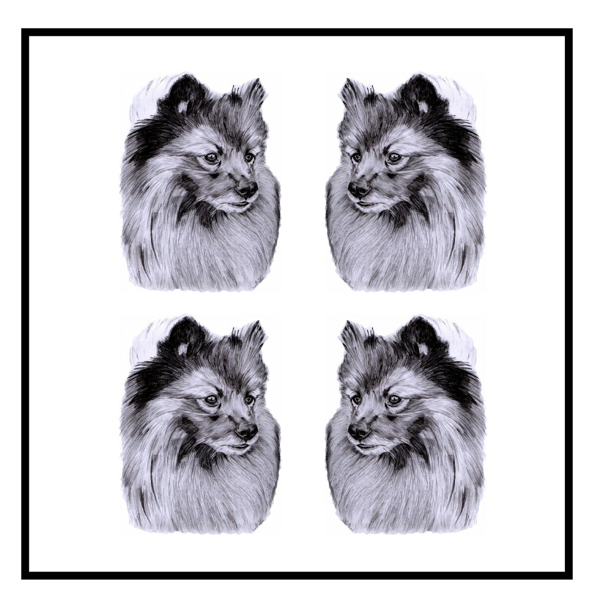 German Spitz Greeting Card Choice of 6 Designs BIRTHDAY, THINKING OF YOU, BLANK