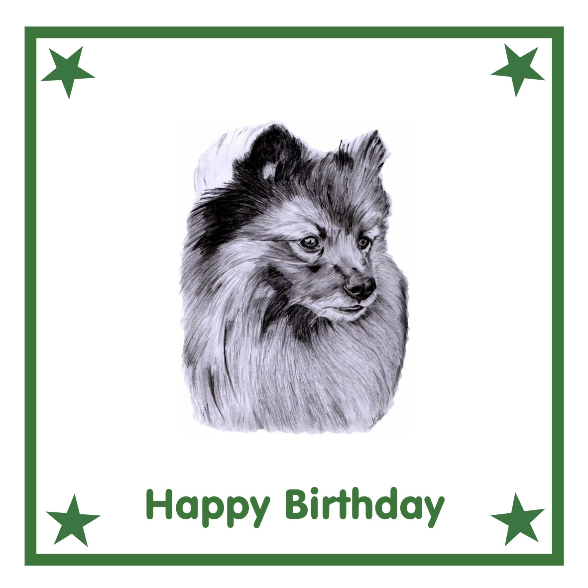 German Spitz Greeting Card Choice of 6 Designs BIRTHDAY, THINKING OF YOU, BLANK