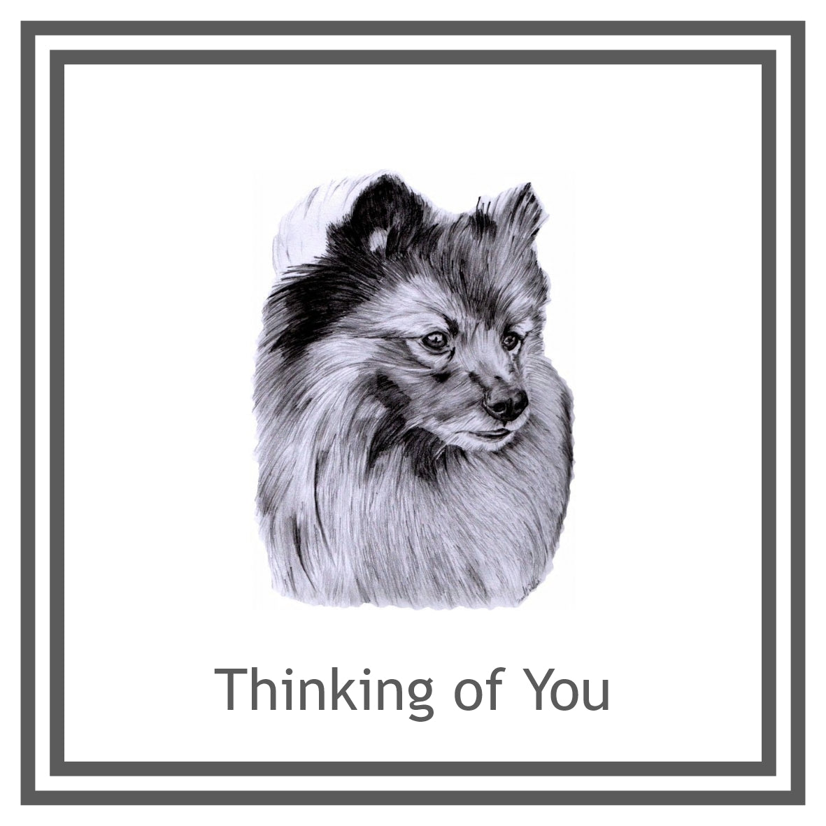 German Spitz Greeting Card Choice of 6 Designs BIRTHDAY, THINKING OF YOU, BLANK