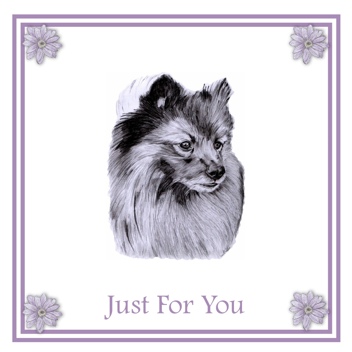 German Spitz Greeting Card Choice of 6 Designs BIRTHDAY, THINKING OF YOU, BLANK