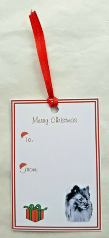 German Spitz Christmas Gift Tags Pack of 8