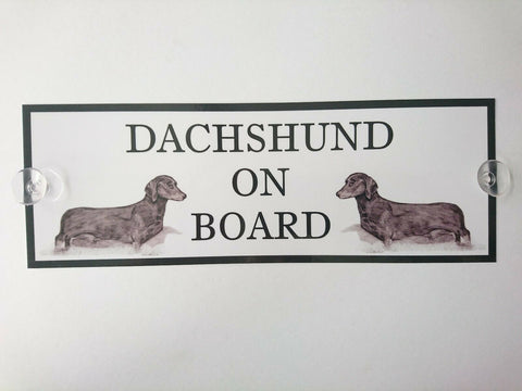 S/H Dachshund On Board Car Sign