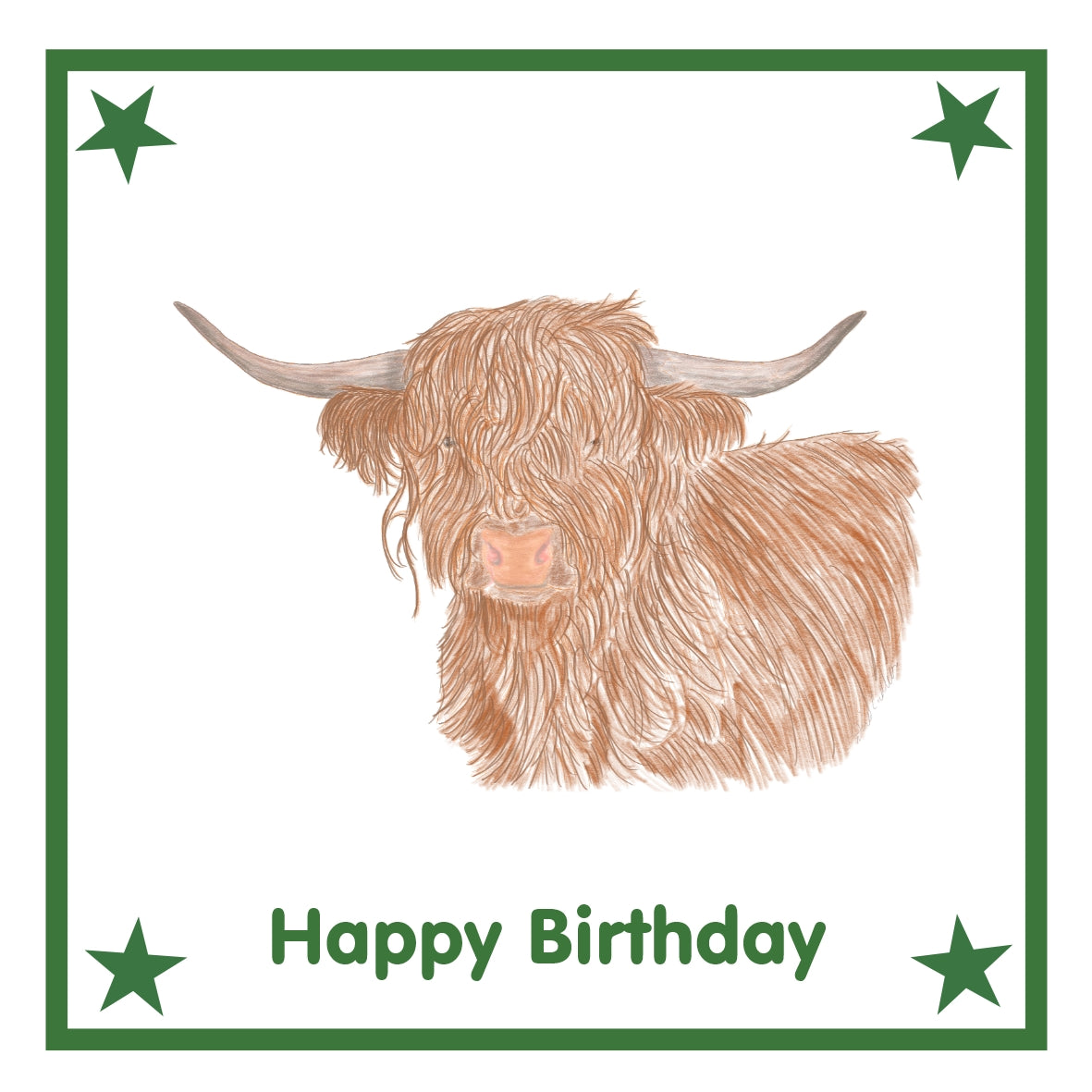 Highland Cow Greeting Card Choice of 6 Designs BIRTHDAY, THINKING OF YOU, BLANK