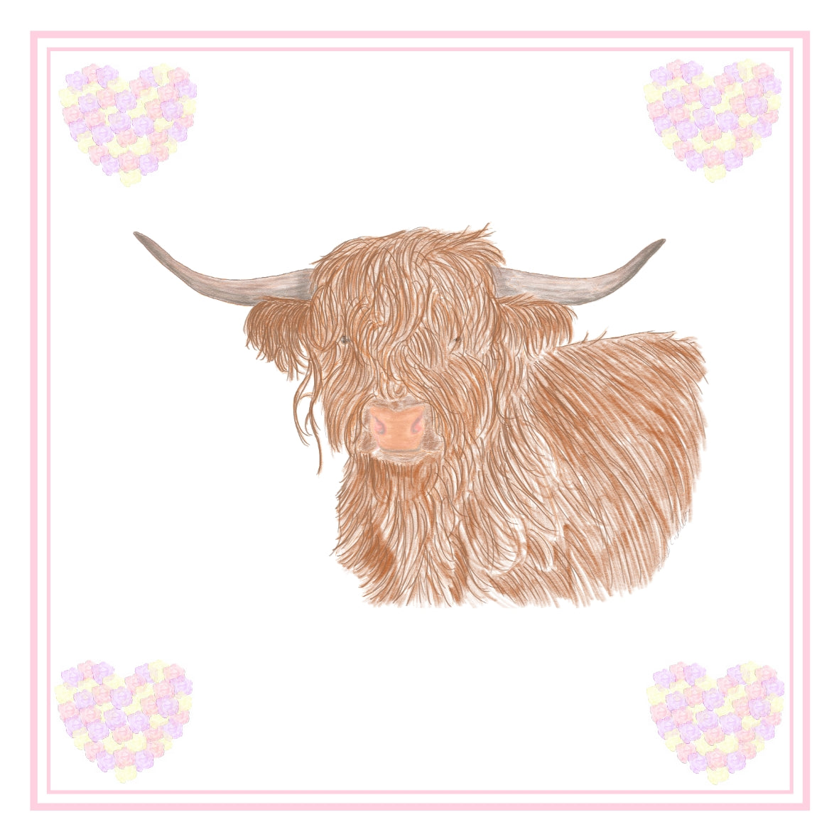 Highland Cow Greeting Card Choice of 6 Designs BIRTHDAY, THINKING OF YOU, BLANK