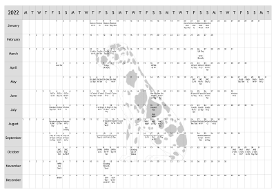 Harlequin Great Dane Dog Show 2022 Year Planner A4