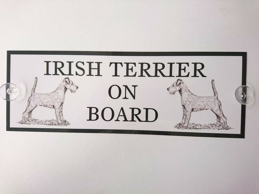 Irish Terrier On Board Car Sign