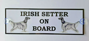 Irish Setter On Board Car Sign