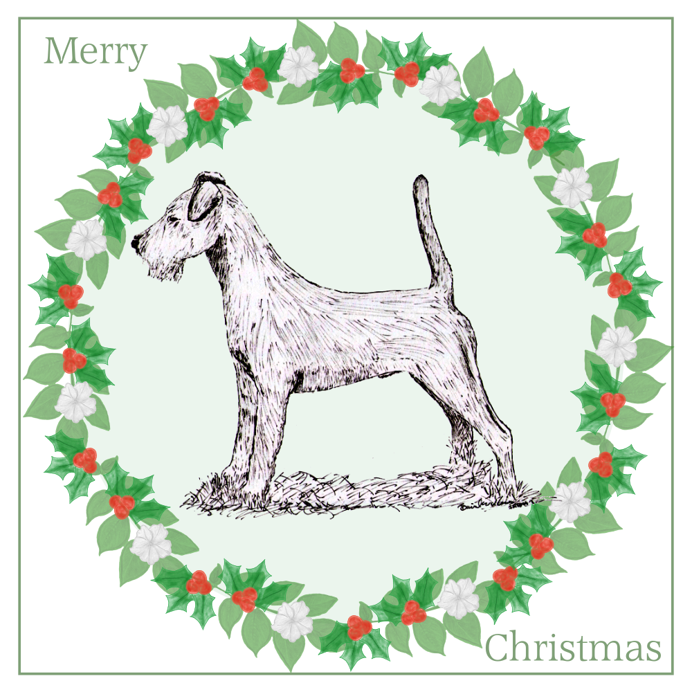 Irish Terrier Christmas Card Choice of 3 Card Designs Single or Multi Pack