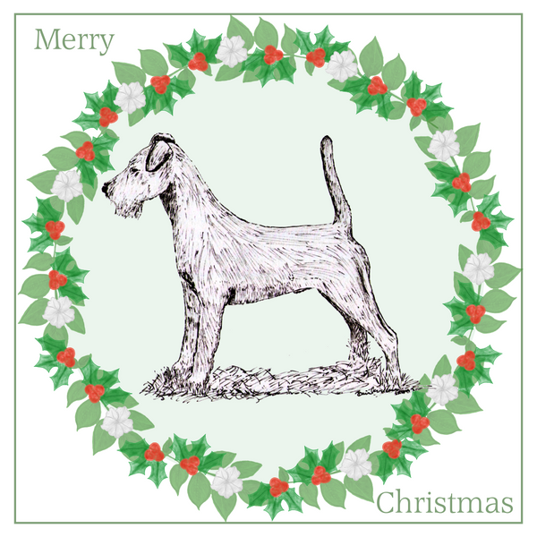 Irish Terrier Christmas Card Choice of 3 Card Designs Single or Multi Pack