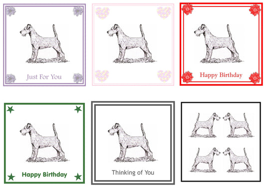 Irish Terrier Greeting Card Choice of 6 Designs BIRTHDAY, THINKING OF YOU, BLANK