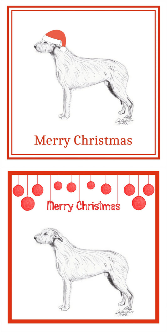 Irish Wolfhound Christmas Cards Pack of 6