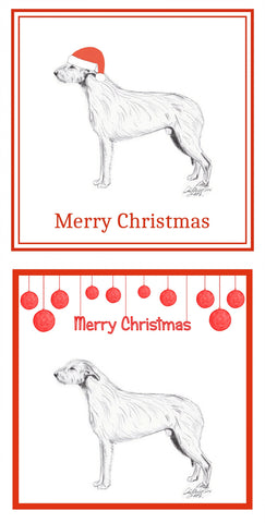 Irish Wolfhound Christmas Cards Pack of 6