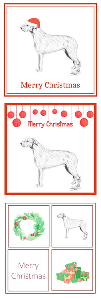 Irish Wolfhound Christmas Card Choice of 3