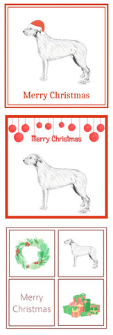 Irish Wolfhound Christmas Card Choice of 3