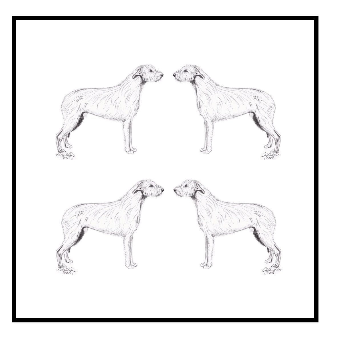 Irish Wolfhound Greeting Card Choice of 6 Designs BIRTHDAY, THINKING OF YOU, BLANK