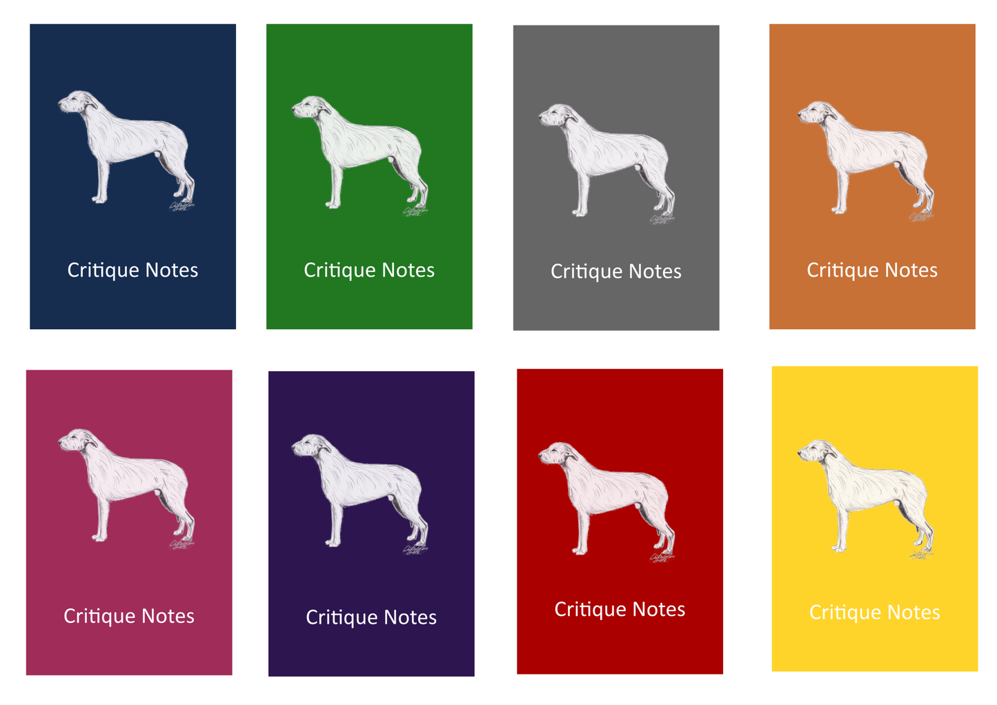Irish Wolfhound Dog Show Judging Critique Notes Book A5