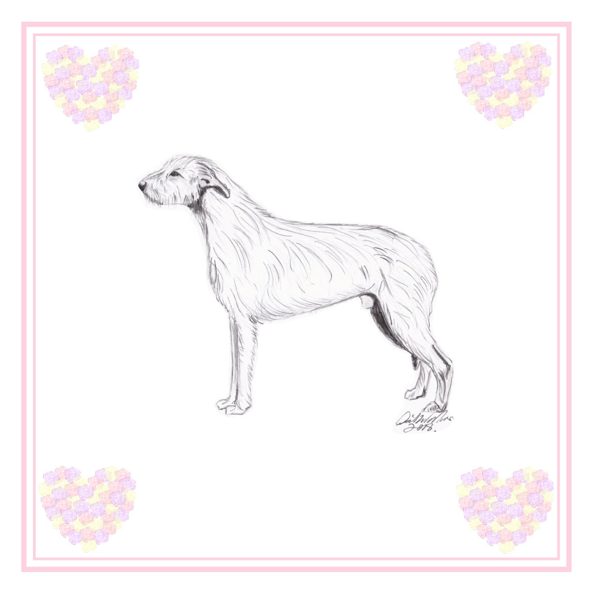 Irish Wolfhound Greeting Card Choice of 6 Designs BIRTHDAY, THINKING OF YOU, BLANK