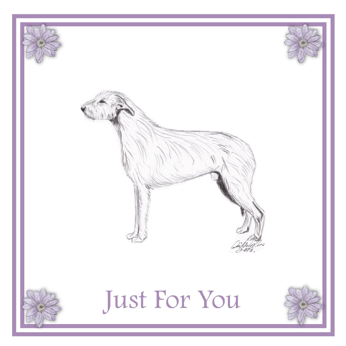 Irish Wolfhound Greeting Card Choice of 6 Designs BIRTHDAY, THINKING OF YOU, BLANK