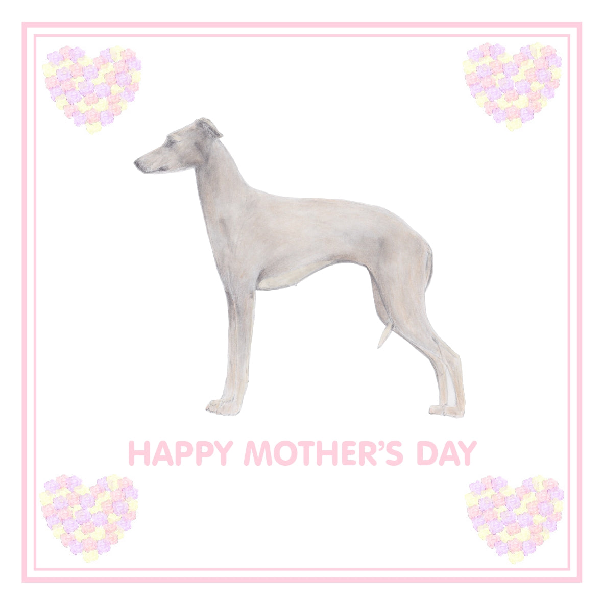 Italian Greyhound Mother's Day Card PERSONALISATION AVAILABLE
