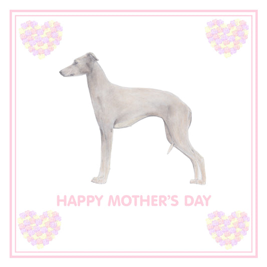 Italian Greyhound Mother's Day Card PERSONALISATION AVAILABLE