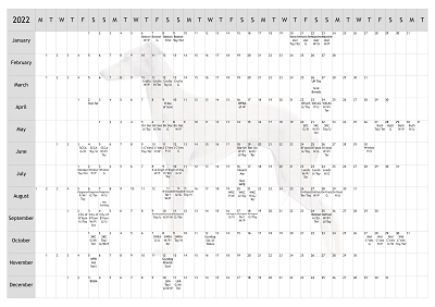 Italian Greyhound Dog Show 2022 Year Planner A4