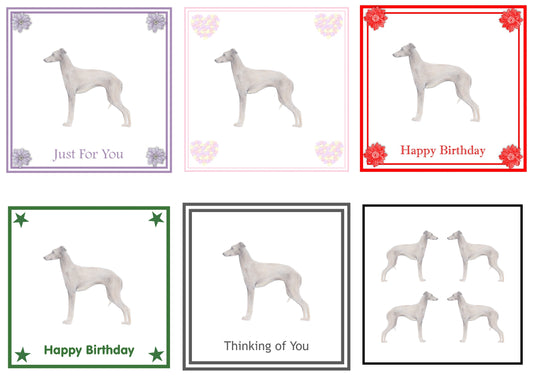 Italian Greyhound Greeting Card Choice of 6 Designs BIRTHDAY, THINKING OF YOU, BLANK