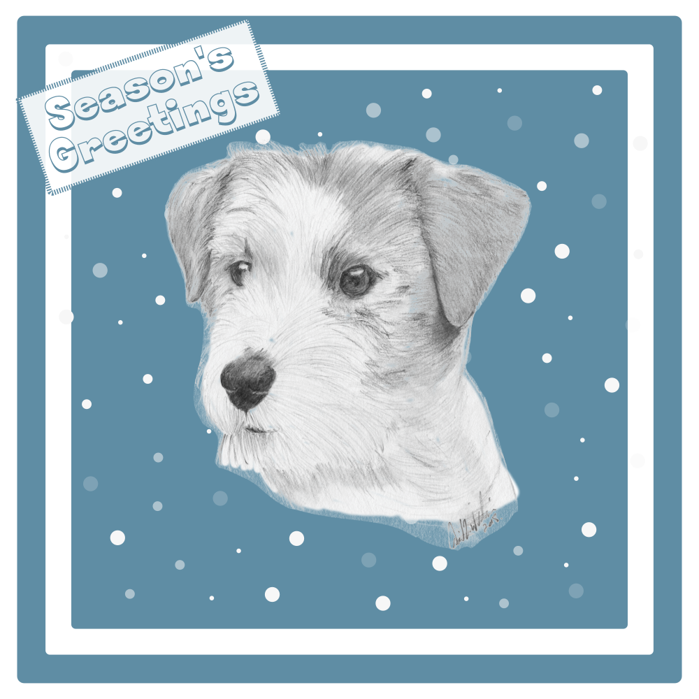 Jack Russell Terrier Christmas Card Choice of 3 Card Designs Single or Multi Pack