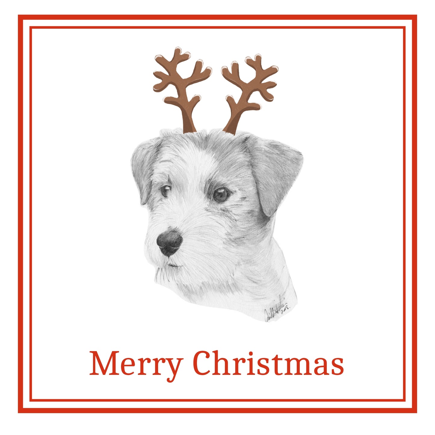 Jack Russell Terrier Christmas Card Choice of 3