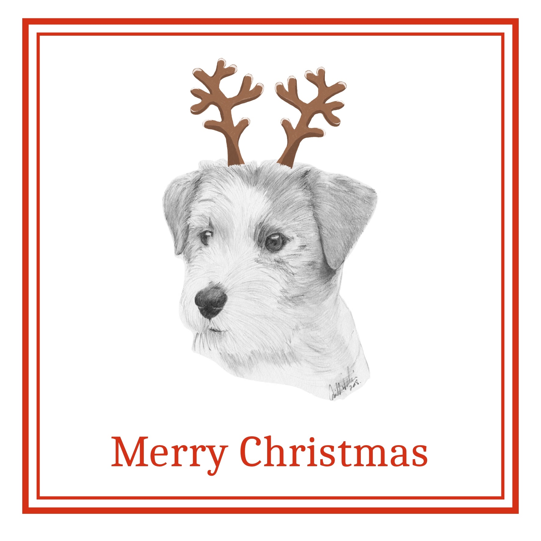 Jack Russell Terrier Christmas Card Choice of 3