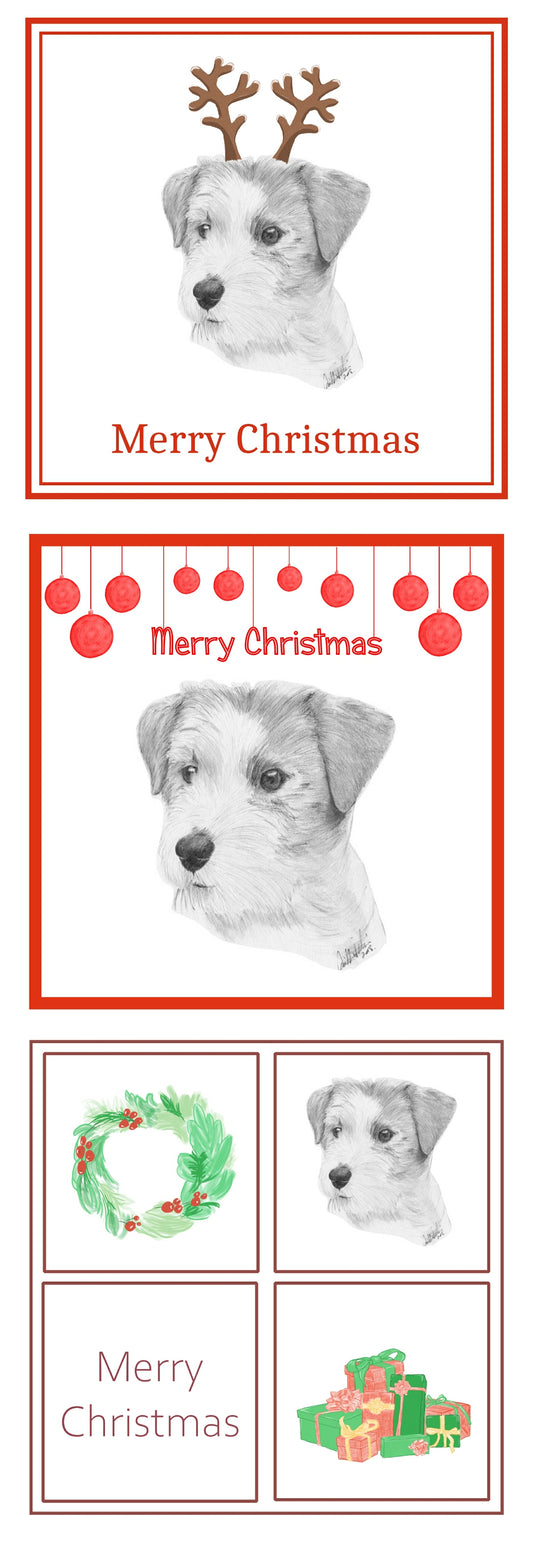 Jack Russell Terrier Christmas Card Choice of 3
