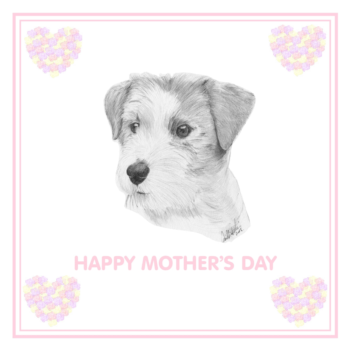 Jack Russell Terrier Mother's Day Card PERSONALISATION AVAILABLE