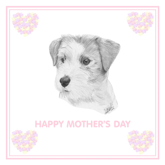 Jack Russell Terrier Mother's Day Card PERSONALISATION AVAILABLE