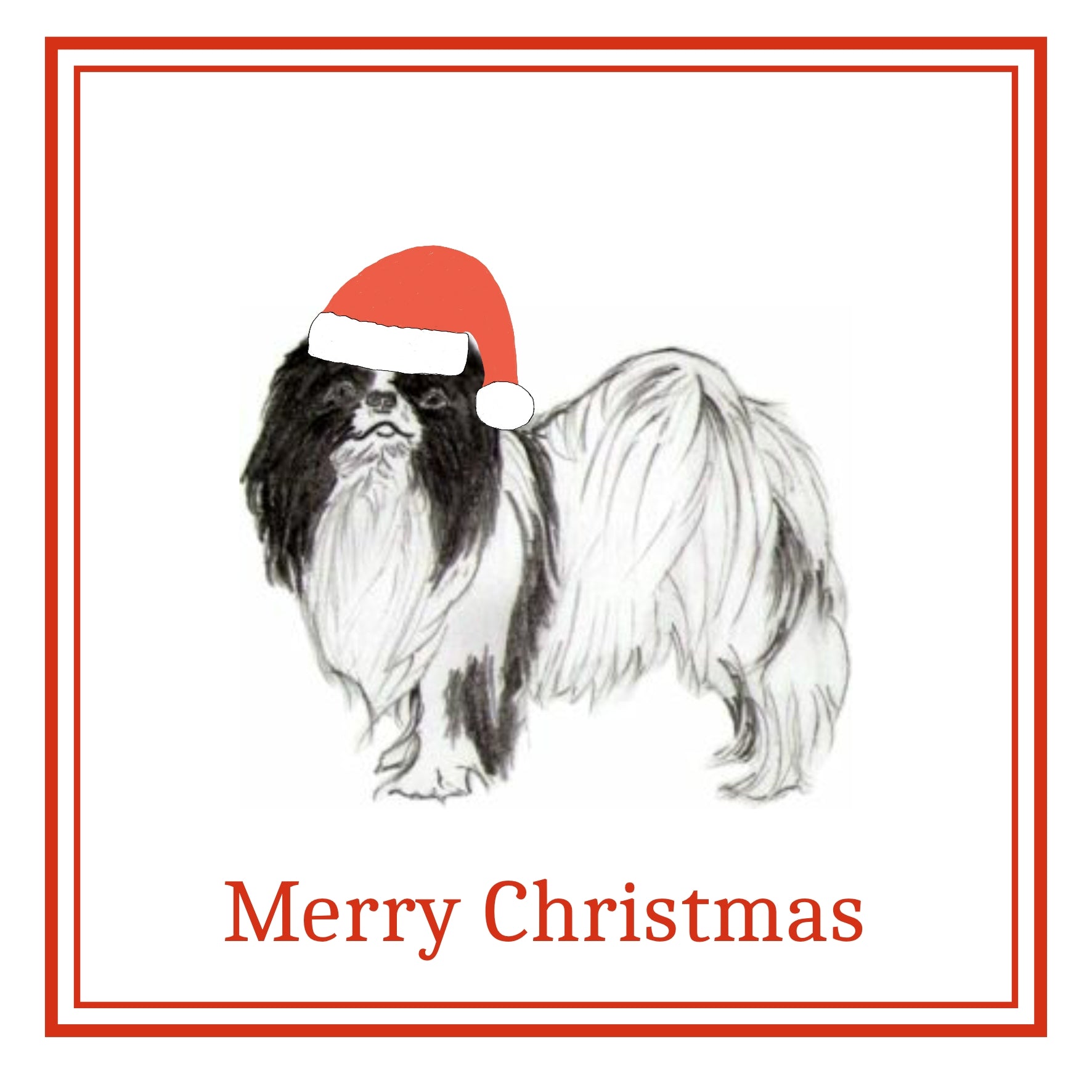 Japanese Chin Christmas Cards Pack of 6