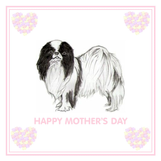 Japanese Chin Mother's Day Card PERSONALISATION AVAILABLE