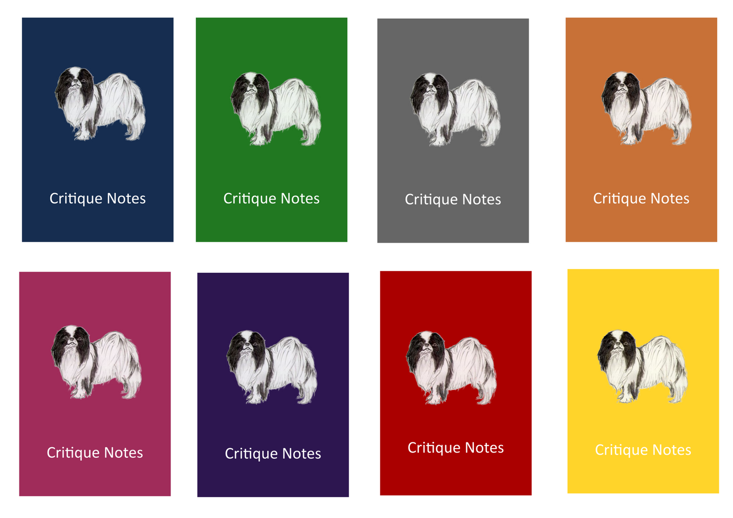 Japanese Chin Dog Show Judging Critique Notes Book A5