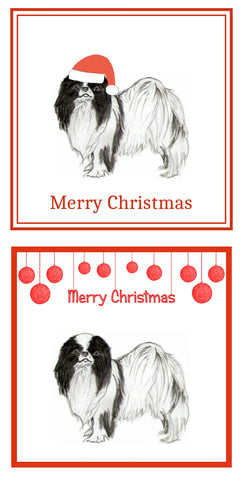 Japanese Chin Christmas Cards Pack of 6
