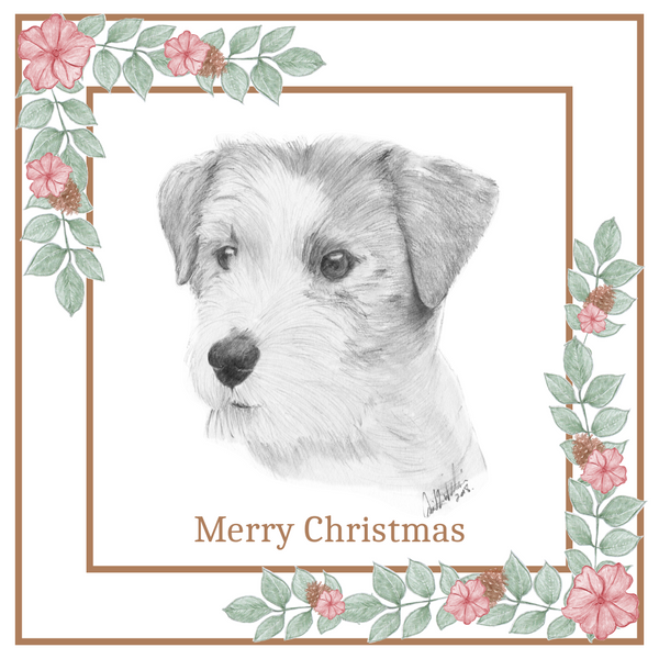 Jack Russell Terrier Christmas Card Choice of 3 Card Designs Single or Multi Pack