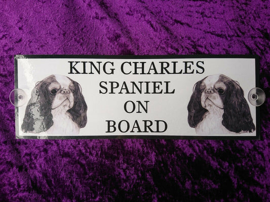 King Charles Spaniel On Board Car Sign