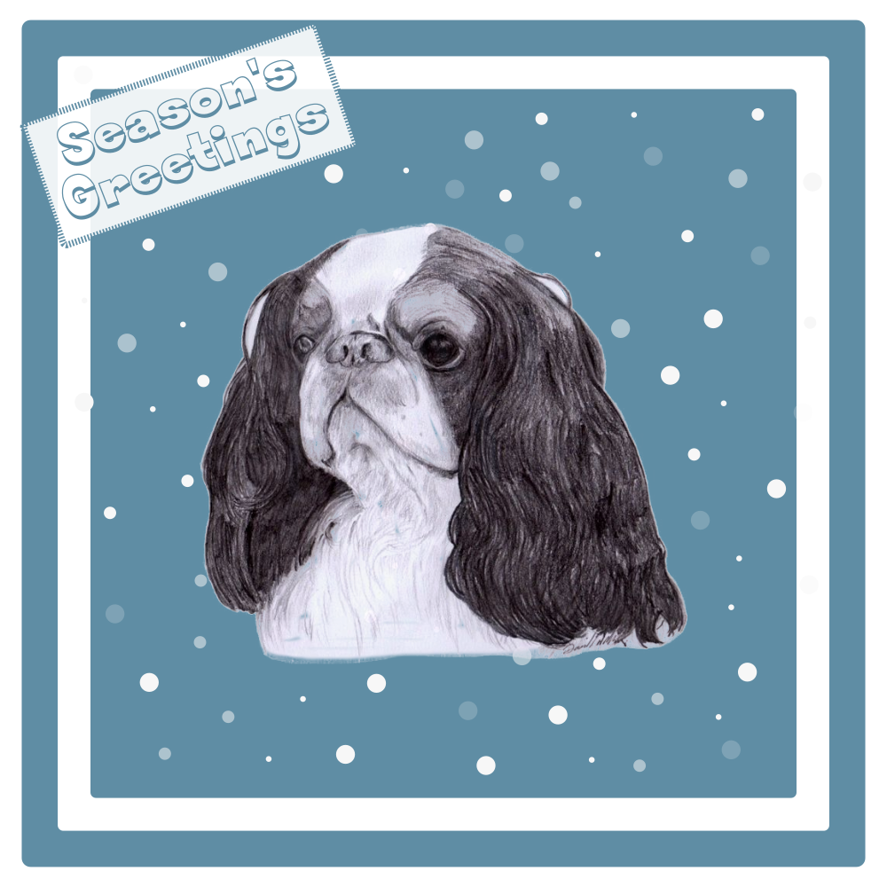 King Charles Spaniel Christmas Card Choice of 3 Card Designs Single or Multi Pack