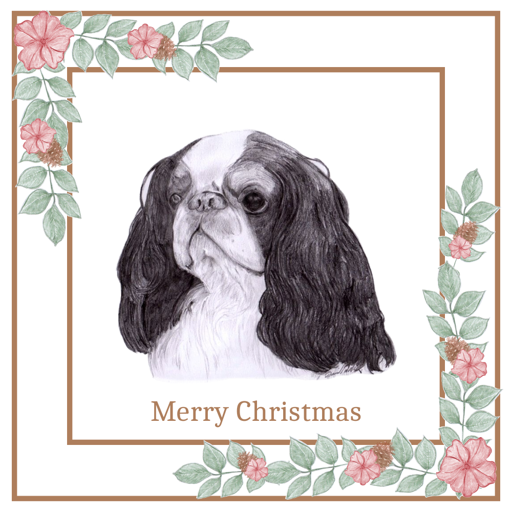 King Charles Spaniel Christmas Card Choice of 3 Card Designs Single or Multi Pack